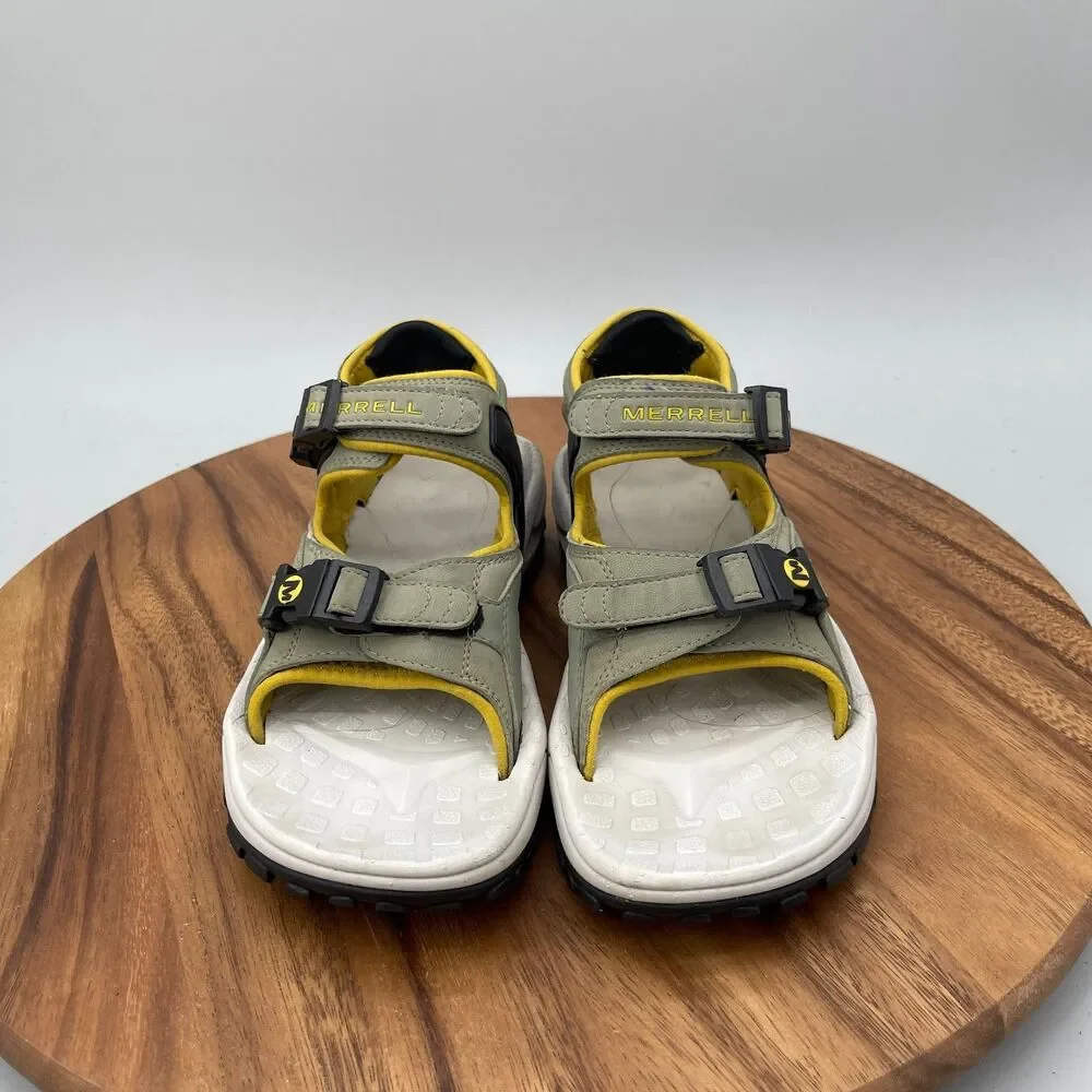 Merrell Grandeur Womens Size 8 Sandals Shoes Whitewater Taupe Yellow Adjustable